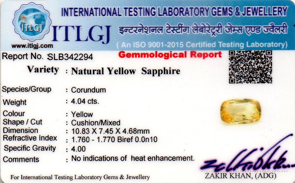 Certified yellow sapphire deals